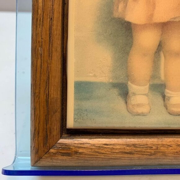 Vintage Bessie Pease Gutmann 1983 Framed Tile Print - Picture 4 of 5